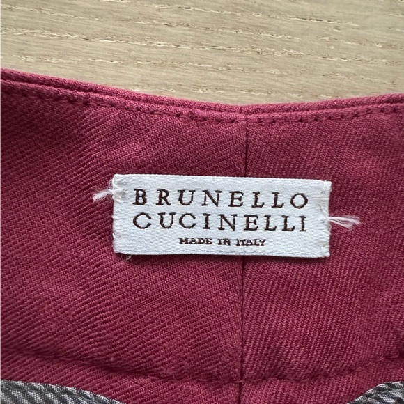 Brunello Cucinelli pleated Pants 4 maroon - Picture 7 of 9
